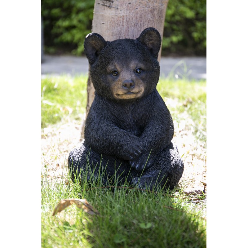 Black Honey the Curious online Bear Cub Statue, full color